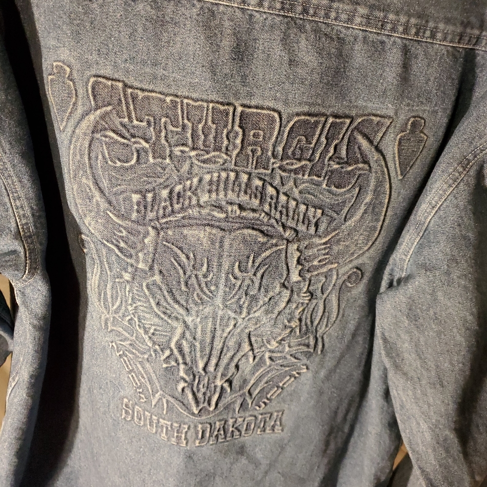 Denim LONGSLEEVED BUTTON UP SHIRT